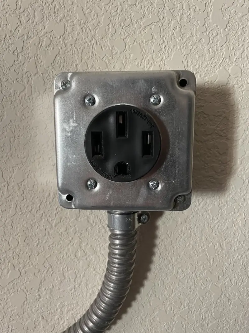NEMA 14-50 outlet installed for Electrical Panel Upgrade in Verdigris